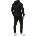 2021 Oversized New Men's Casual Sports Suit Striped Print Fashion Men's plus-size hoodies